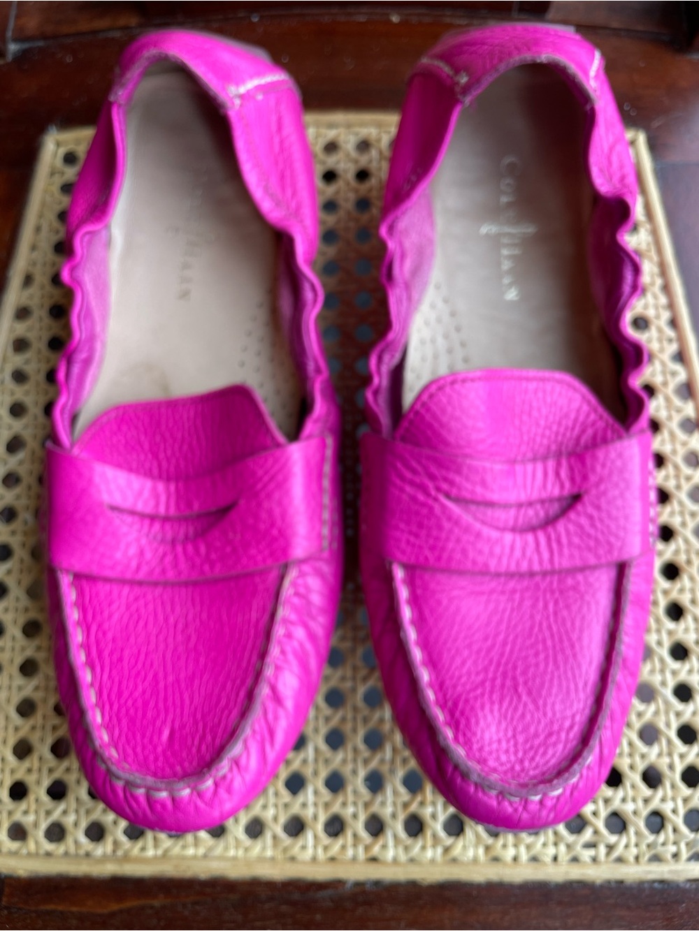 Cole Haan Sadie Hot Pink Leather Loafers